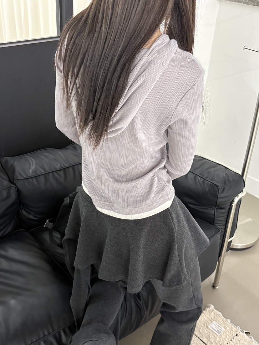 Verbena韓國直郵女士新款推薦真品休閑時尚長袖T恤連帽衫Verbena長袖T恤