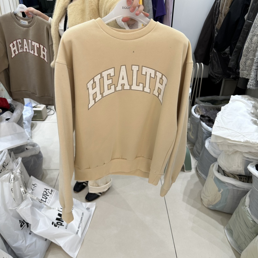 EGG IS韓國代購女裝新款推薦真品熱賣人氣時尚休閑衛衣加絨EGG IS衛衣圖色2