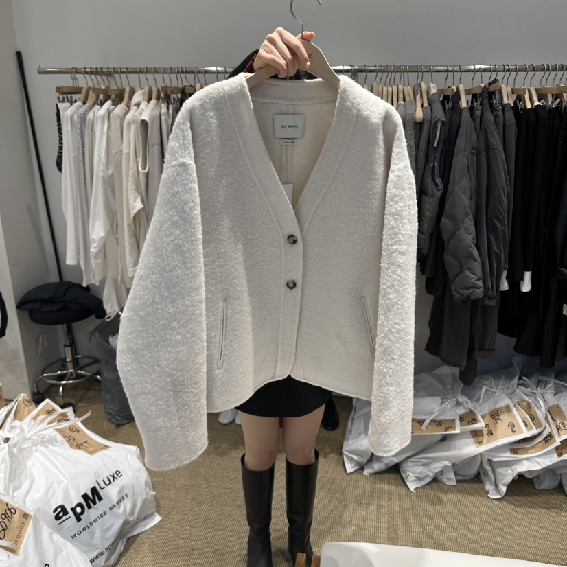 SELF SERVICE/MASOF韓國直郵女士新品真品時尚夾克羊駝SELF SERVICE/MASOF夾克圖色1