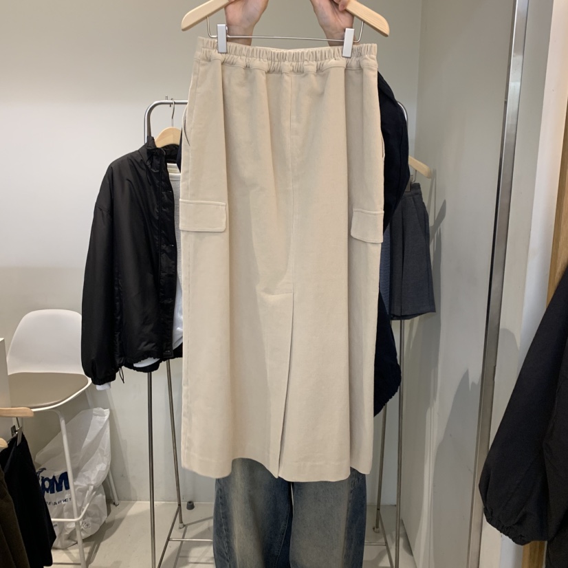 OUTRENE東大門直郵女士新品休閑熱賣推薦半身裙中短裙口袋OUTRENE半身裙/中短裙