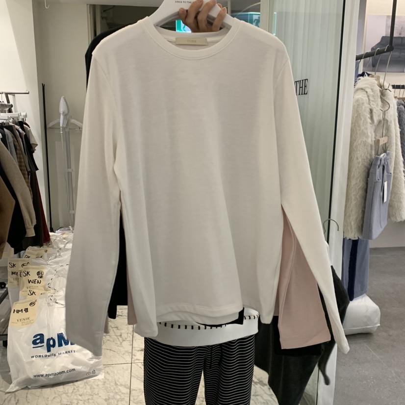 VENIR-A韓國直郵女士新品真品熱賣休閑時尚人氣推薦長袖T恤VENIR-A長袖T恤圖色1