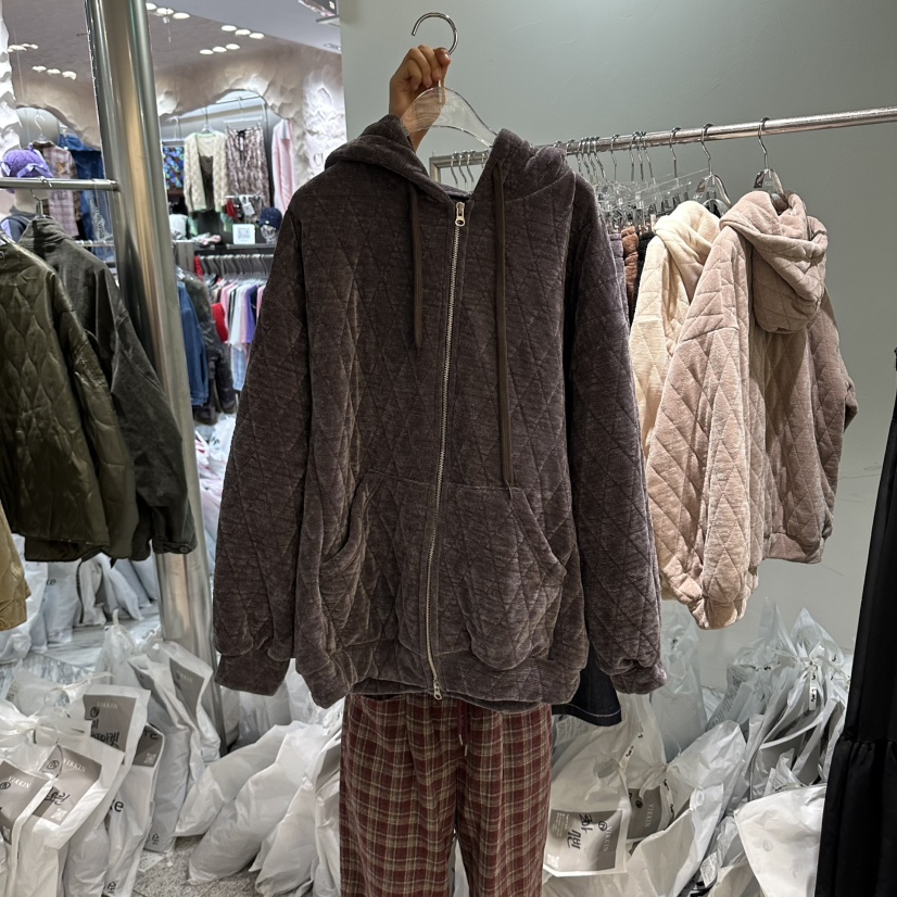 VIRKIN東大門直郵女士新品真品時尚推薦人氣熱賣衛衣絎縫VIRKIN衛衣圖色3深灰色