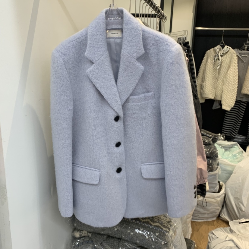 RIVEROOM韓國直郵女士新品真品休閑熱賣推薦西裝西服羊駝RIVEROOM西裝/西服圖色1