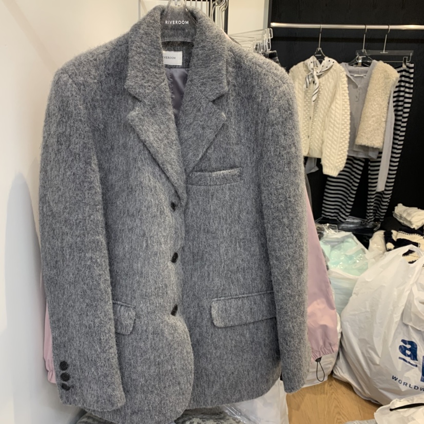 RIVEROOM韓國直郵女士新品真品休閑熱賣推薦西裝西服羊駝RIVEROOM西裝/西服圖色2
