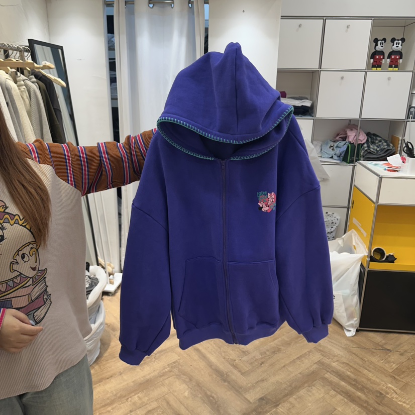 DE LINE韓國代購女裝新品熱賣人氣推薦休閑真品時尚衛衣DE LINE衛衣