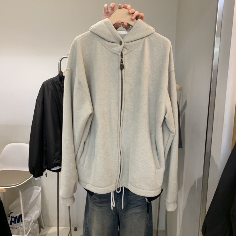OUTRENE東大門代購女士新品熱賣推薦時尚真品人氣衛衣加絨OUTRENE衛衣圖色1淺卡其