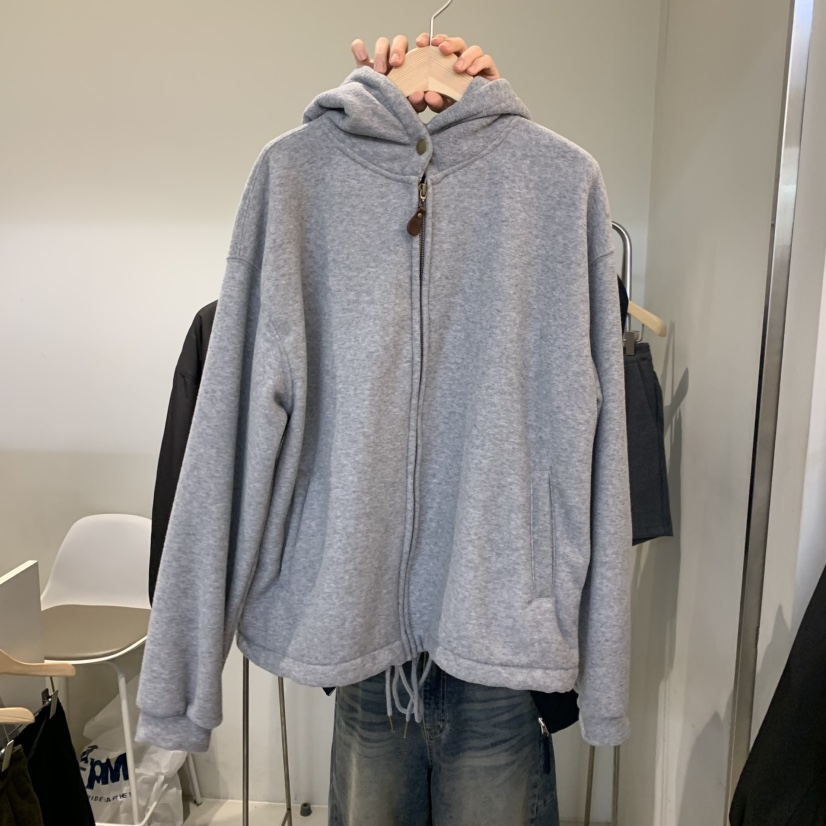 OUTRENE東大門代購女士新品熱賣推薦時尚真品人氣衛衣加絨OUTRENE衛衣圖色2灰