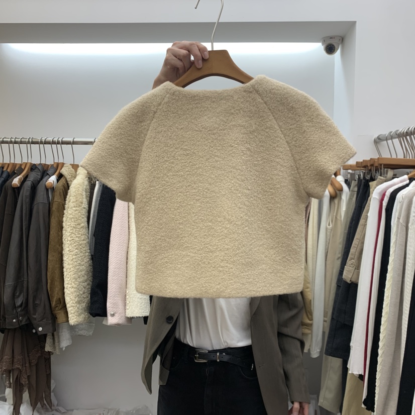 DRESS ROOM韓國代購女裝新款真品熱賣人氣時尚開衫粗花呢DRESS ROOM開衫