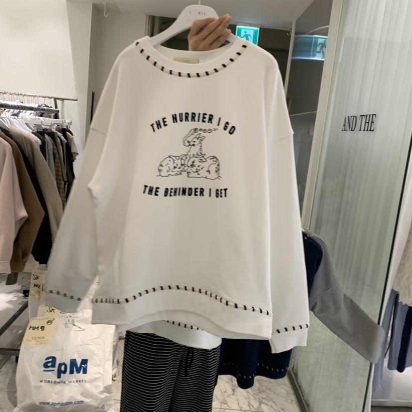VENIR-A東大門代購女裝新款真品休閑熱賣衛衣不加絨兔子VENIR-A衛衣圖色1