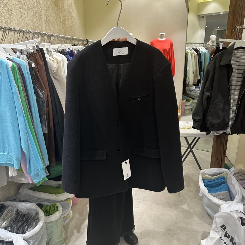 REFLAT韓國直郵女士新款休閑推薦人氣時尚真品夾克無領外套REFLAT夾克圖色2