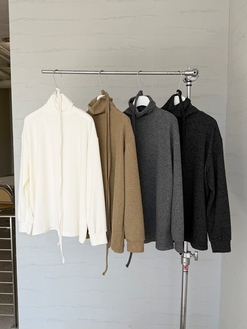 URBANE cloth東大門實拍女裝新品推薦長袖T恤含腰繩加絨URBANE cloth長袖T恤