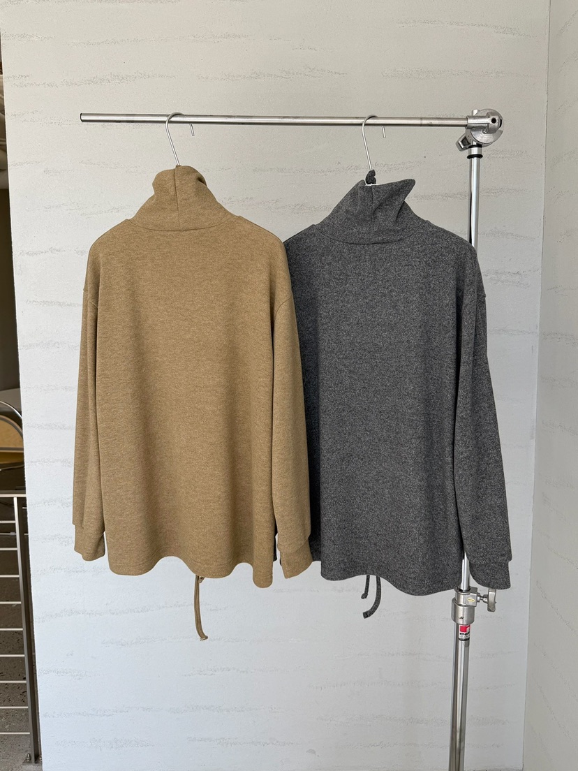 URBANE cloth東大門實拍女裝新品推薦長袖T恤含腰繩加絨URBANE cloth長袖T恤