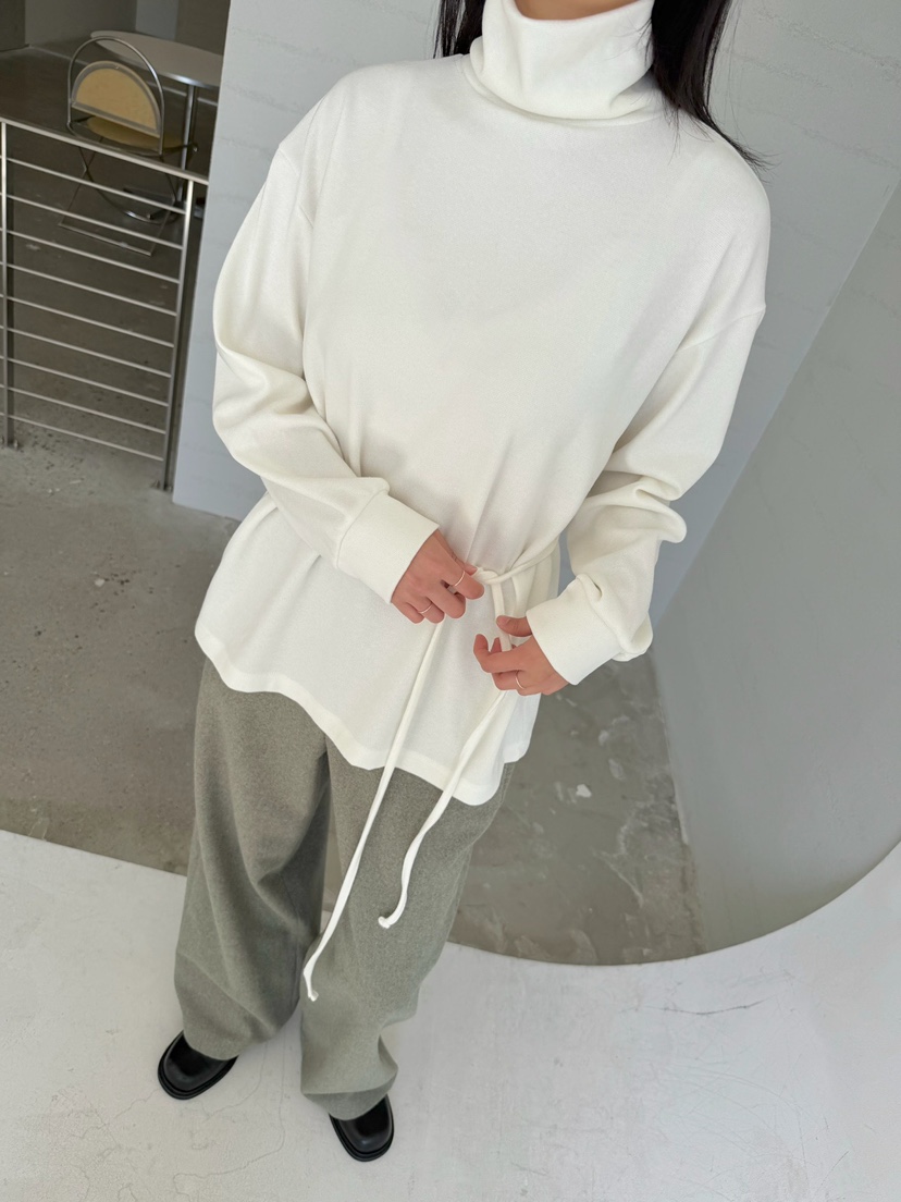 URBANE cloth東大門實拍女裝新品推薦長袖T恤含腰繩加絨URBANE cloth長袖T恤