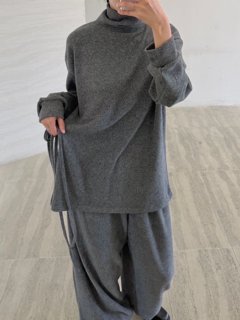 URBANE cloth東大門實拍女裝新品推薦長袖T恤含腰繩加絨URBANE cloth長袖T恤