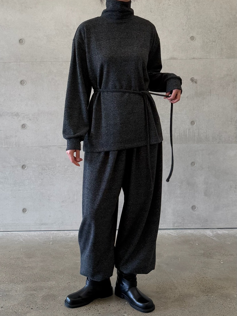 URBANE cloth東大門實拍女裝新品推薦長袖T恤含腰繩加絨URBANE cloth長袖T恤