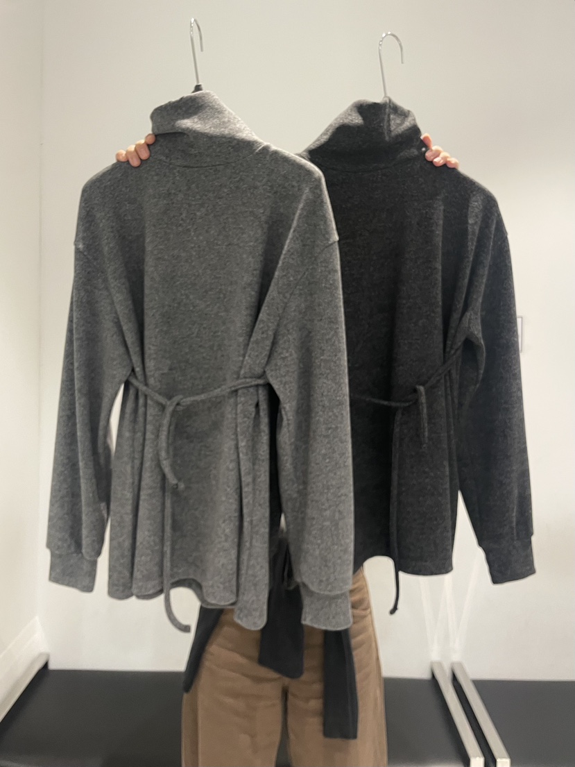 URBANE cloth東大門實拍女裝新品推薦長袖T恤含腰繩加絨URBANE cloth長袖T恤