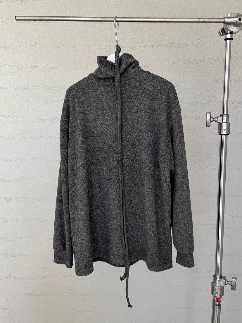 URBANE cloth東大門實拍女裝新品推薦長袖T恤含腰繩加絨URBANE cloth長袖T恤圖色3灰色