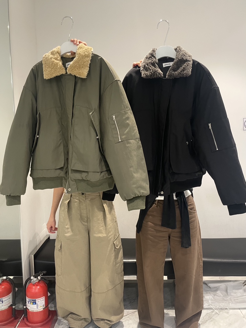 URBANE cloth韓國直郵女裝新款人氣休閑夾克毛領可拆可拆卸URBANE cloth夾克