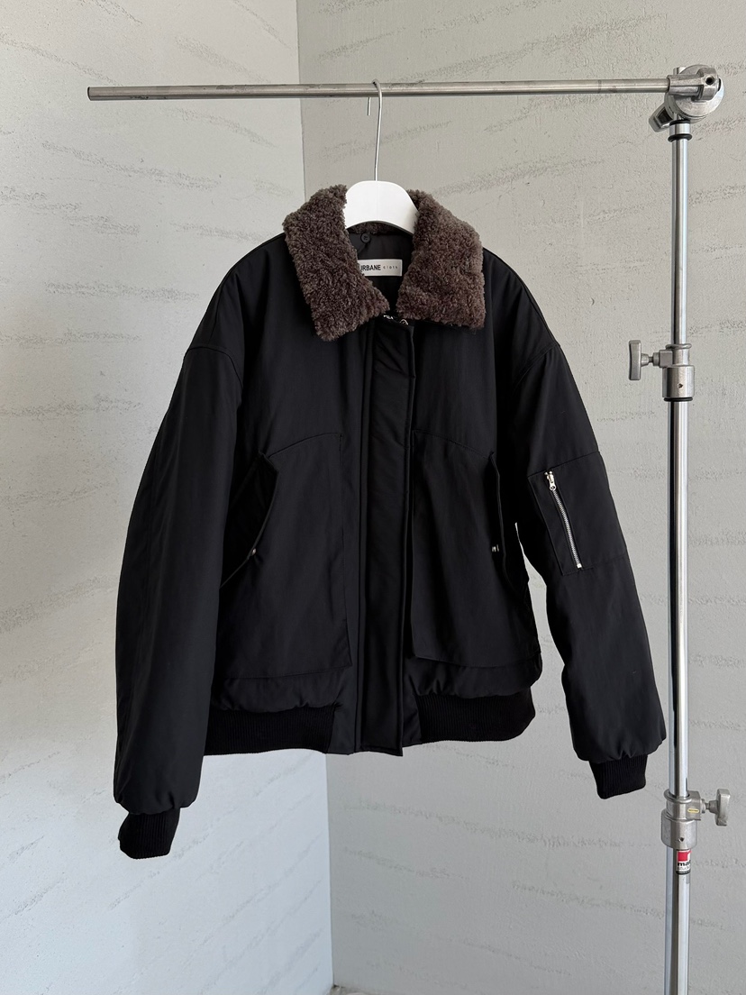 URBANE cloth韓國直郵女裝新款人氣休閑夾克毛領可拆可拆卸URBANE cloth夾克圖色2
