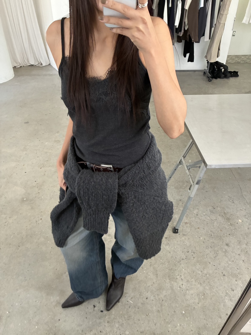 ACME韓國直郵女士新品熱賣休閑人氣時尚吊帶背心蕾絲無袖ACME吊帶/背心