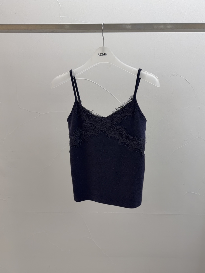 ACME韓國直郵女士新品熱賣休閑人氣時尚吊帶背心蕾絲無袖ACME吊帶/背心圖色2藍色