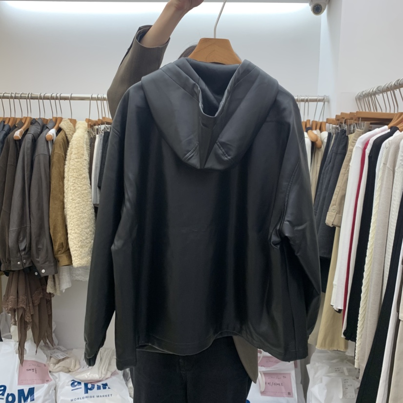 DRESS ROOM東大門代購女士新品真品推薦時尚休閑夾克連帽衫DRESS ROOM夾克