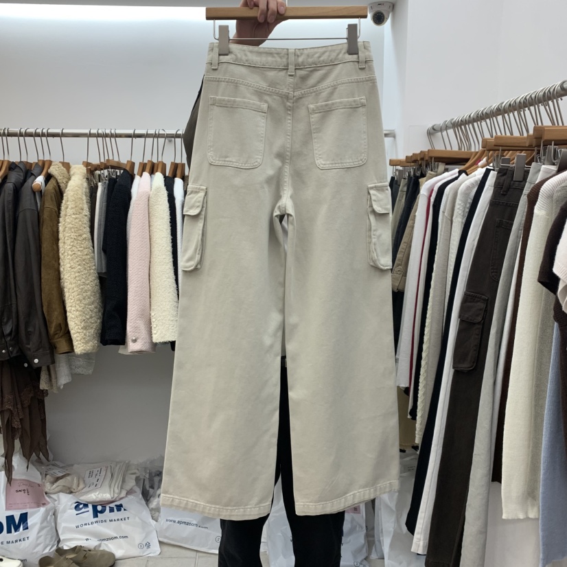 DRESS ROOM東大門實拍女士新品休閑真品休閑褲工裝褲染色DRESS ROOM休閑褲