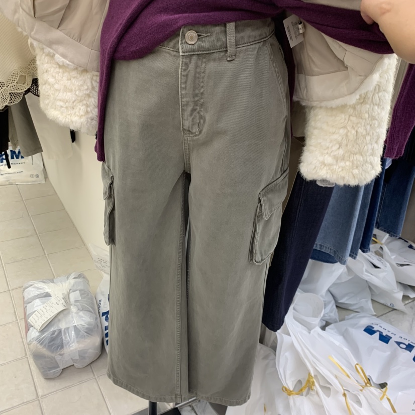 DRESS ROOM東大門實拍女士新品休閑真品休閑褲工裝褲染色DRESS ROOM休閑褲圖色2