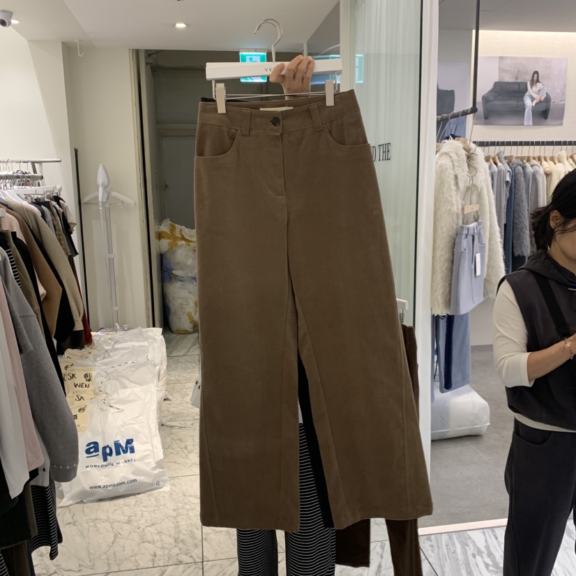 VENIR-A東大門實拍女裝新品人氣休閑推薦真品熱賣休閑褲VENIR-A休閑褲圖色2深杏色