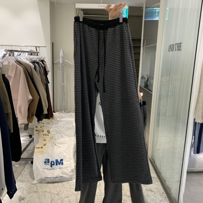 VENIR-A韓國代購女士新款熱賣推薦真品時尚休閑人氣休閑褲VENIR-A休閑褲圖色2墨色