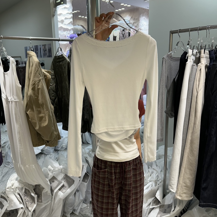 VIRKIN韓國代購女裝新品休閑推薦真品時尚熱賣人氣長袖T恤VIRKIN長袖T恤