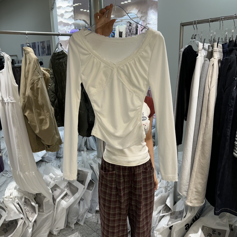 VIRKIN韓國代購女裝新品休閑推薦真品時尚熱賣人氣長袖T恤VIRKIN長袖T恤圖色1