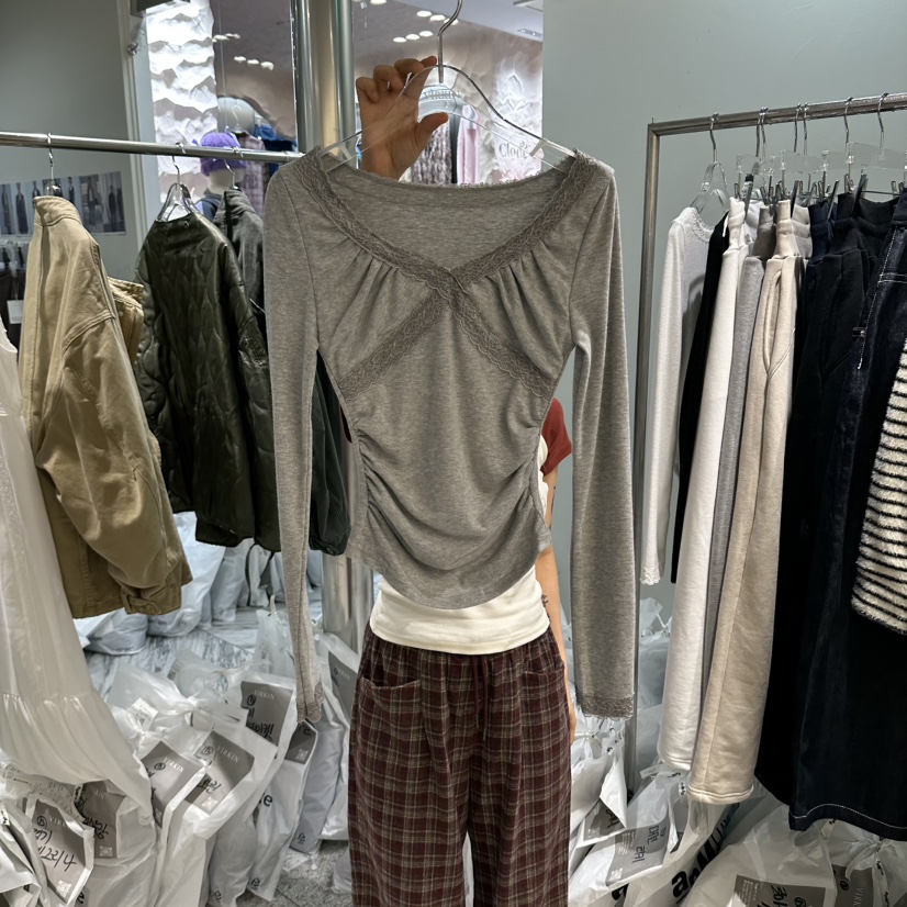 VIRKIN韓國代購女裝新品休閑推薦真品時尚熱賣人氣長袖T恤VIRKIN長袖T恤圖色2