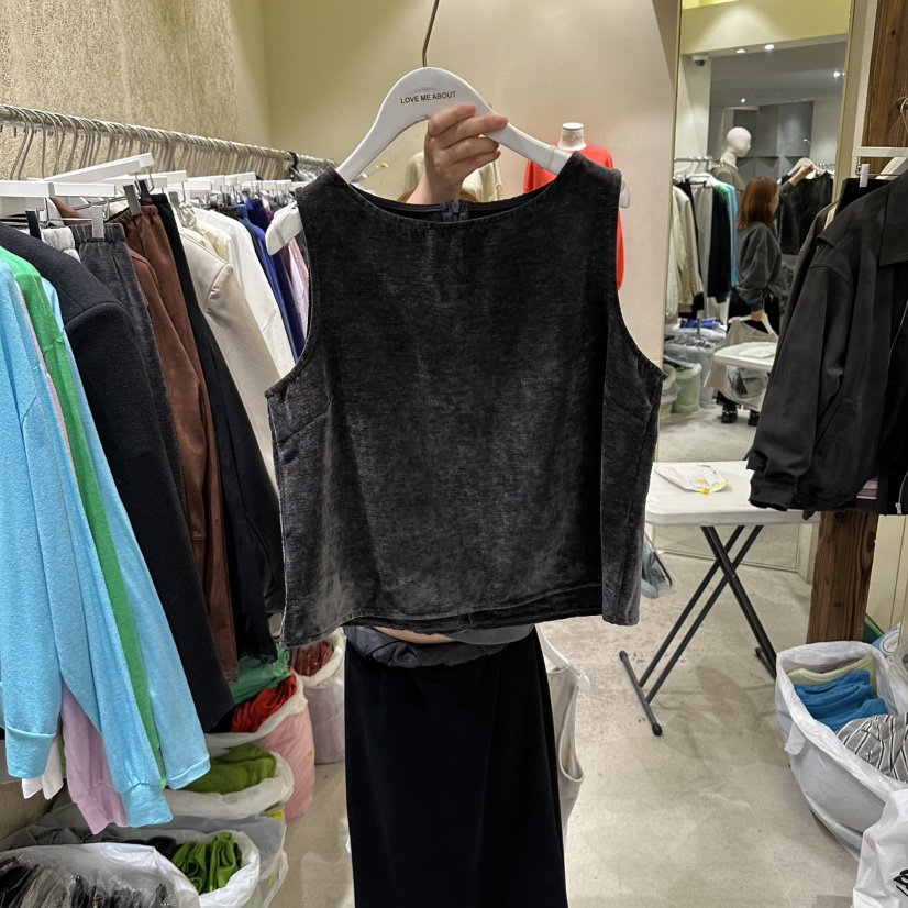 REFLAT東大門代購女士新款休閑真品時尚吊帶背心天鵝絨無袖REFLAT吊帶/背心圖色2