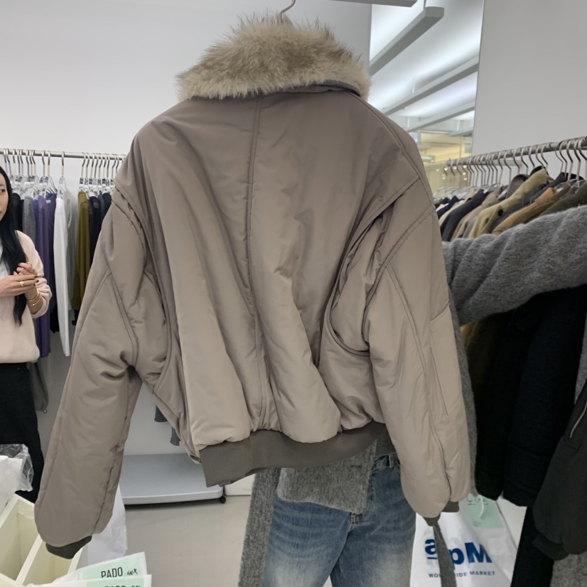 PADO韓國代購女士新款推薦時尚真品人氣休閑短款棉服修身棉PADO短款棉服