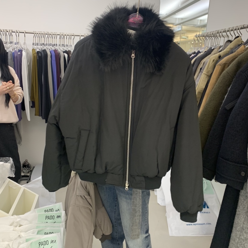 PADO韓國代購女士新款推薦時尚真品人氣休閑短款棉服修身棉PADO短款棉服圖色2