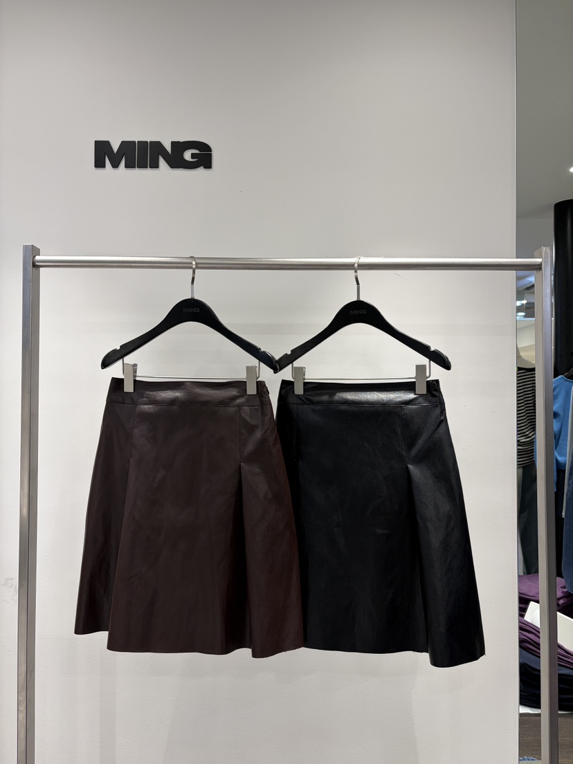 MING/MENG韓國代購女裝新款人氣休閑真品半身裙中短裙皮裙MING/MENG半身裙/中短裙
