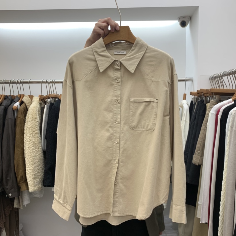 DRESS ROOM韓國代購女裝新品真品熱賣人氣襯衫蕾絲衫燈芯絨DRESS ROOM襯衫/蕾絲衫圖色2