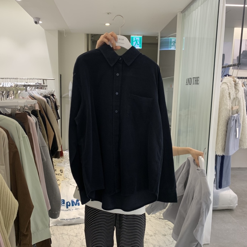 VENIR-A東大門直郵女裝新款熱賣推薦時尚人氣襯衫蕾絲衫VENIR-A襯衫/蕾絲衫圖色2深藍色