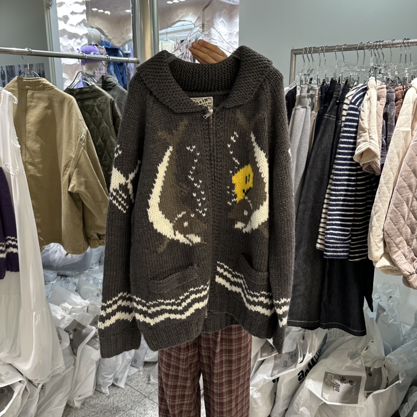 VIRKIN韓國代購女士新品時尚人氣休閑真品推薦毛衣手工拉鏈VIRKIN毛衣圖色2