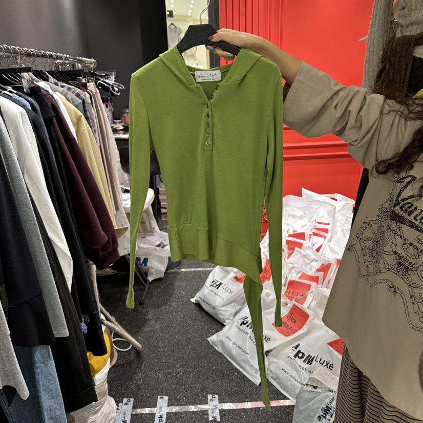 RARE CLOSET韓國代購女士新品熱賣真品時尚推薦休閑長袖T恤RARE CLOSET長袖T恤圖色1