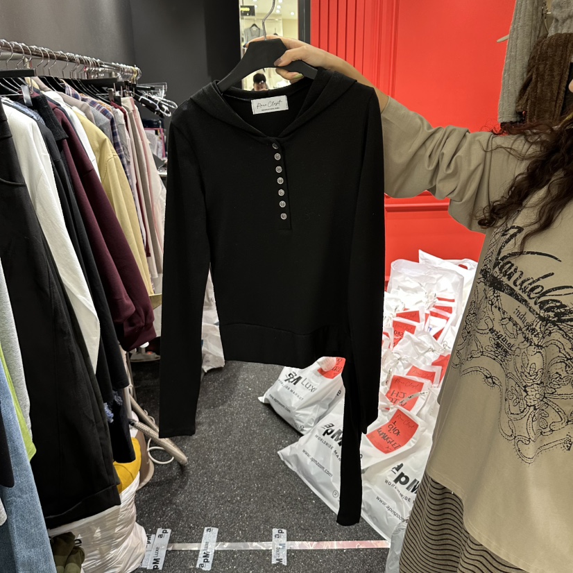 RARE CLOSET韓國代購女士新品熱賣真品時尚推薦休閑長袖T恤RARE CLOSET長袖T恤圖色3