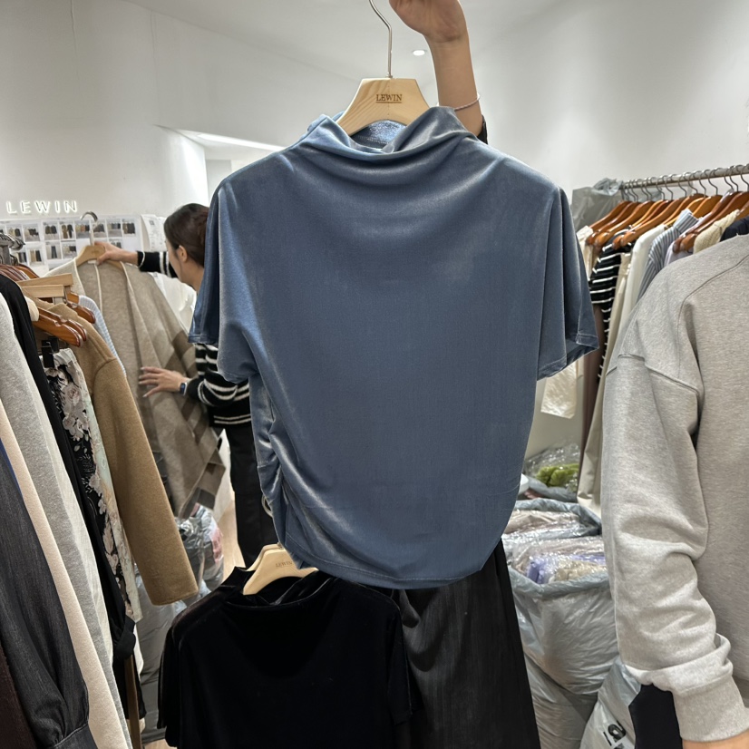 LEWIN東大門代購女裝新品休閑熱賣推薦人氣真品T恤天鵝絨LEWINT恤圖色2