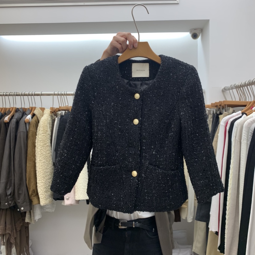 DRESS ROOM韓國代購女裝新款真品熱賣推薦休閑人氣夾克系帶DRESS ROOM夾克圖色2