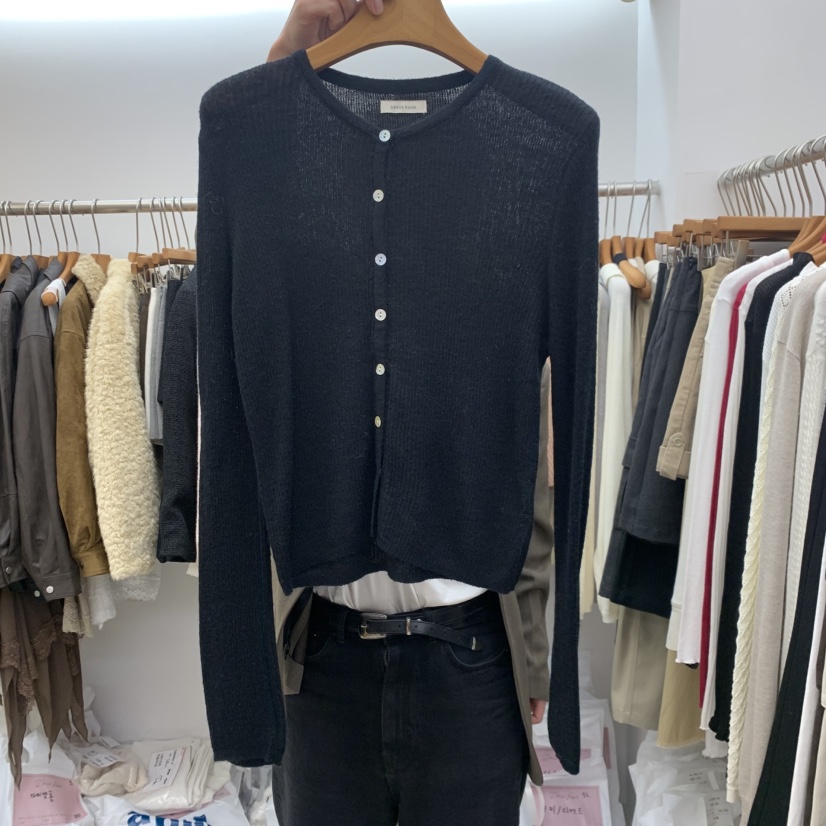 DRESS ROOM韓國代購女裝新款推薦休閑真品針織衫柔軟開衫DRESS ROOM針織衫圖色2