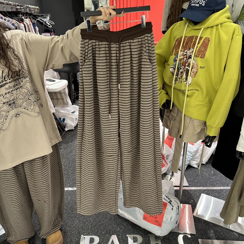 RARE CLOSET韓國直郵女士新款真品時尚推薦人氣休閑休閑褲RARE CLOSET休閑褲圖色1棕色
