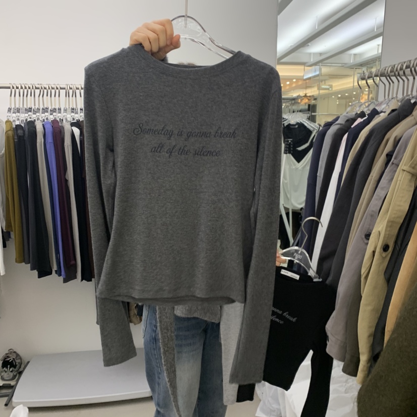 PADO韓國直郵女裝新品休閑時尚推薦真品人氣熱賣長袖T恤印花PADO長袖T恤圖色2
