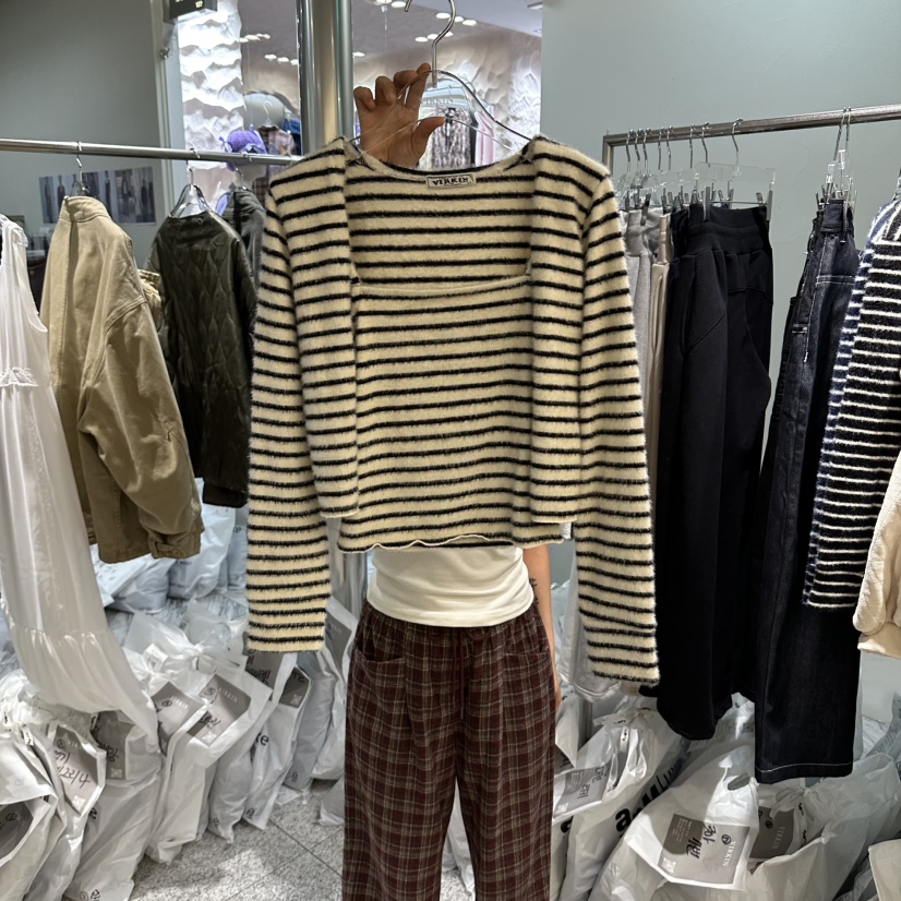 VIRKIN東大門代購女士新款真品休閑時尚人氣熱賣推薦套裝VIRKIN套裝圖色2白色