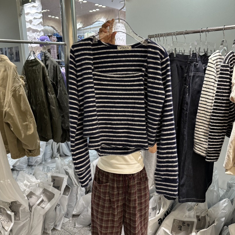 VIRKIN東大門代購女士新款真品休閑時尚人氣熱賣推薦套裝VIRKIN套裝圖色3藍色