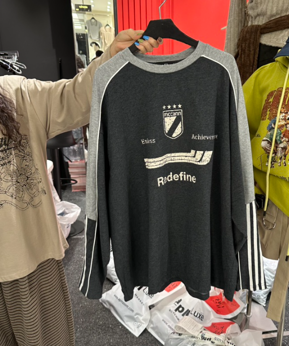 RARE CLOSET韓國代購女士新品時尚人氣熱賣推薦真品長袖T恤RARE CLOSET長袖T恤圖色2